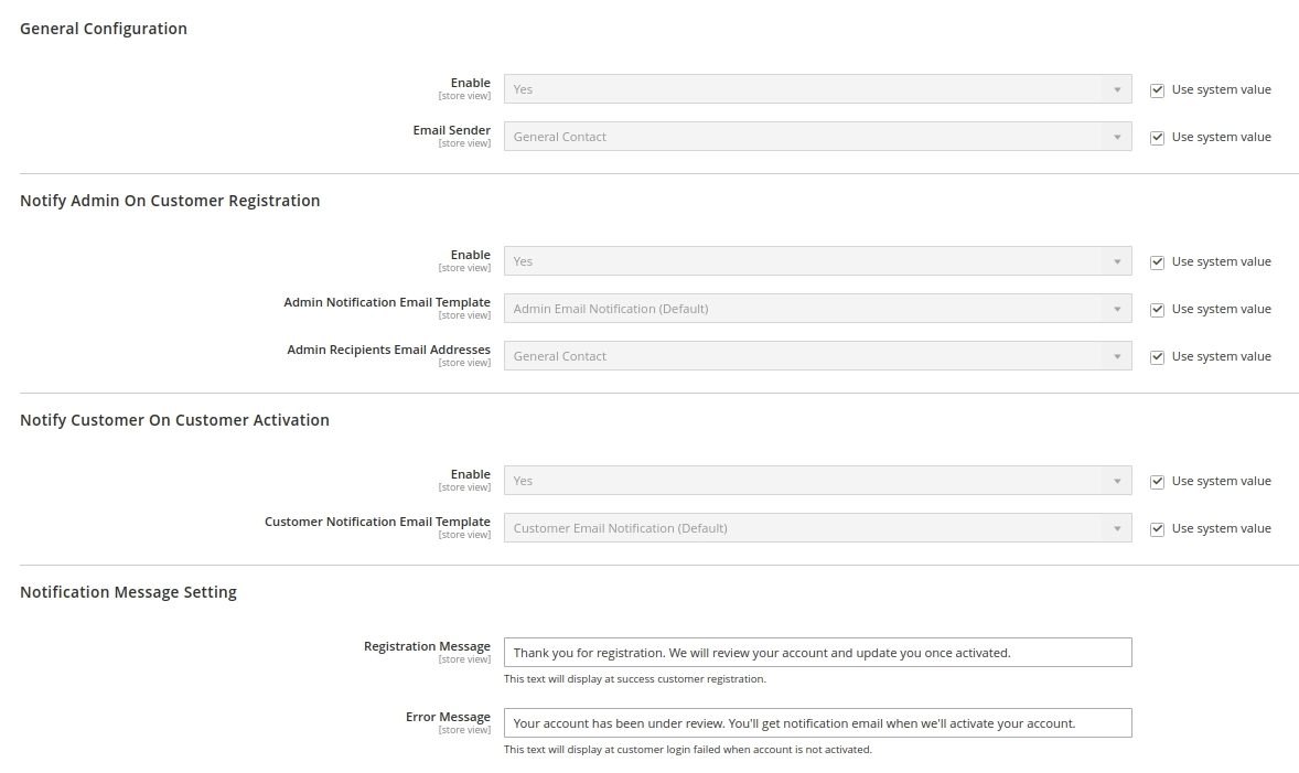 Multi-store configuration with a single installation