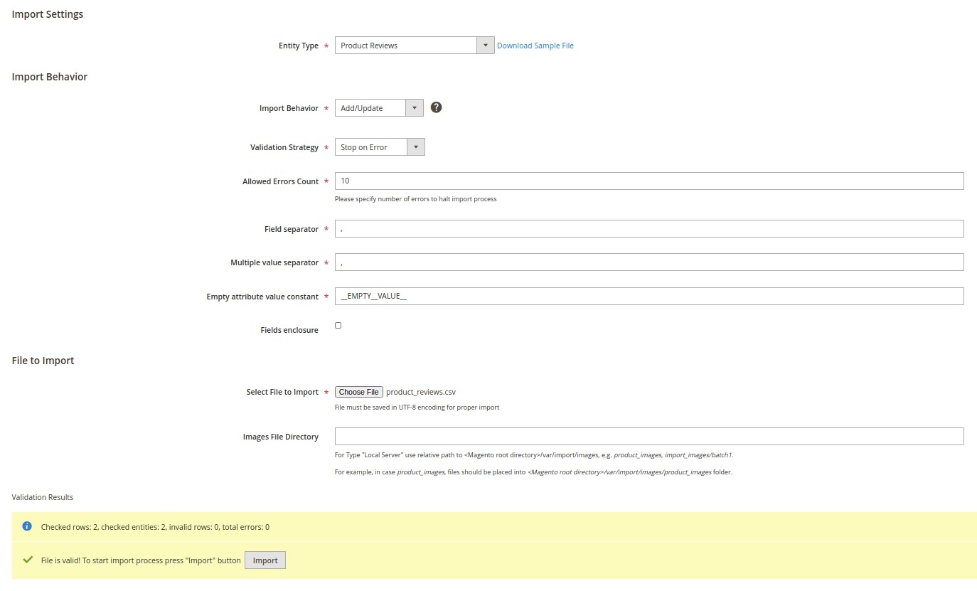 Import Product Reviews