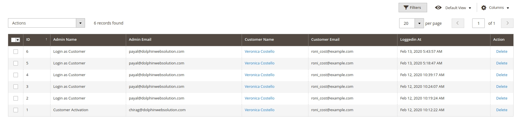 Manage Login Logs