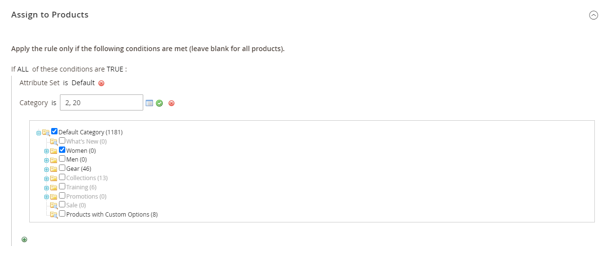 Assign the tab to products