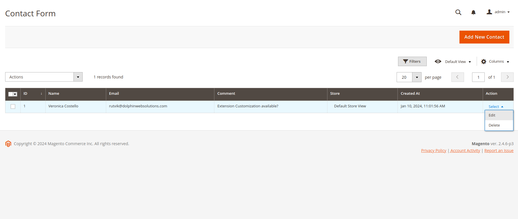 Easy to Manage Contact Form queries