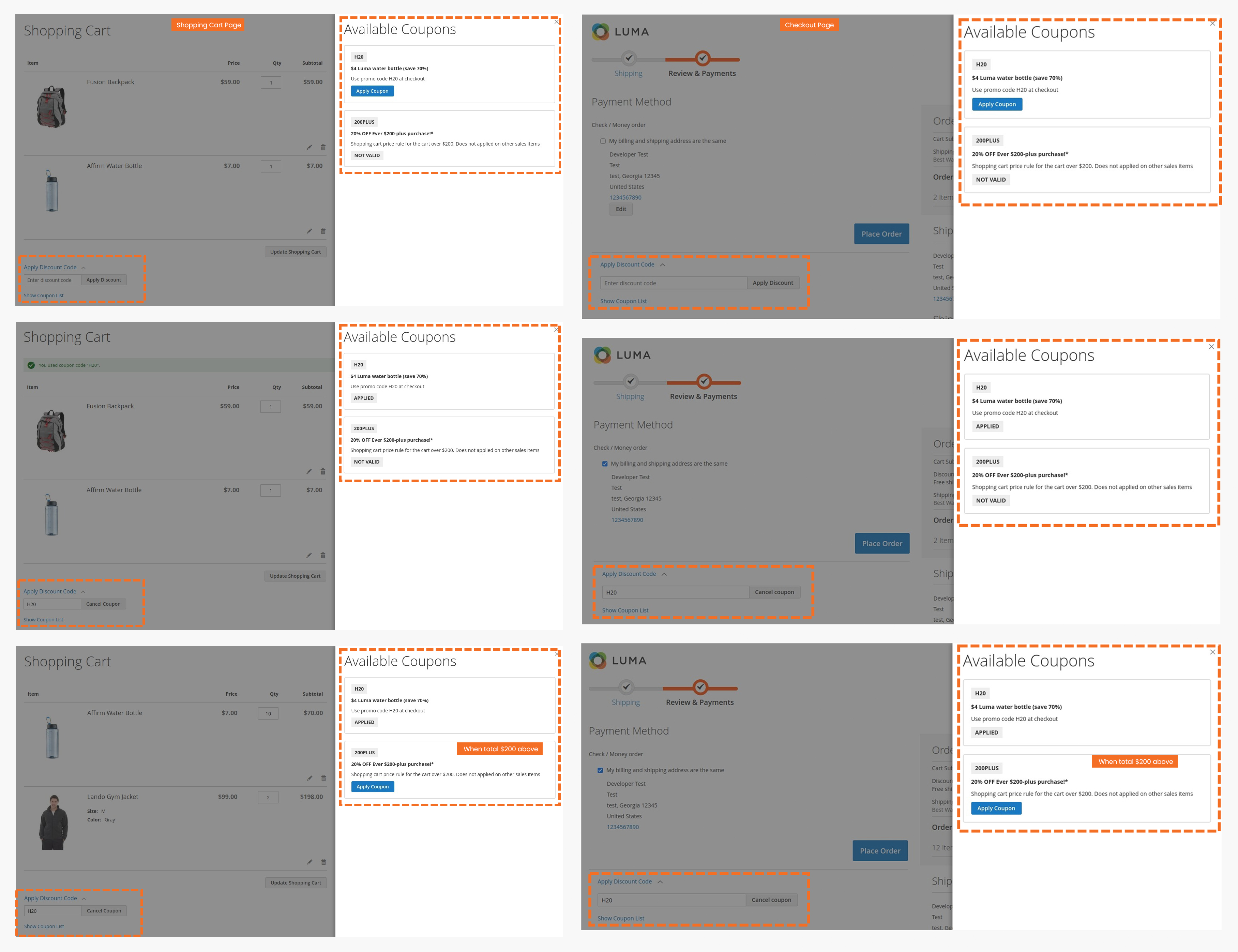 Show Coupon Listing on frontend