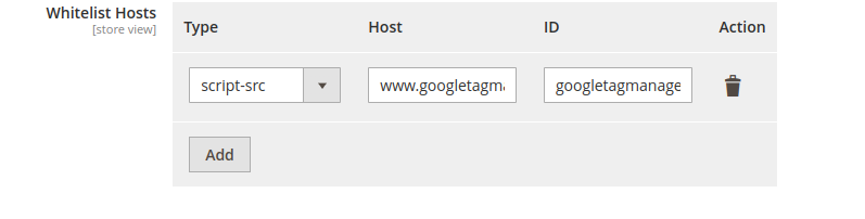 Whitelist Hosts