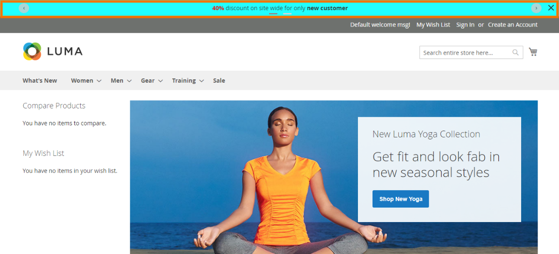 Promotion Bars on the Frontend