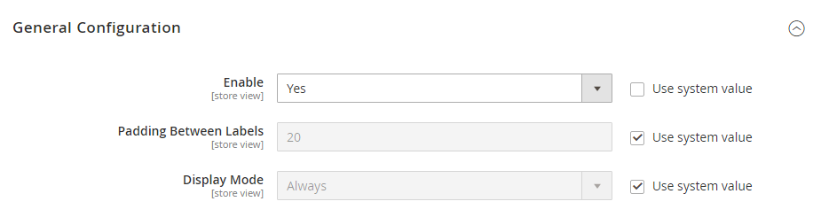 Facilitates admin to customize the extension