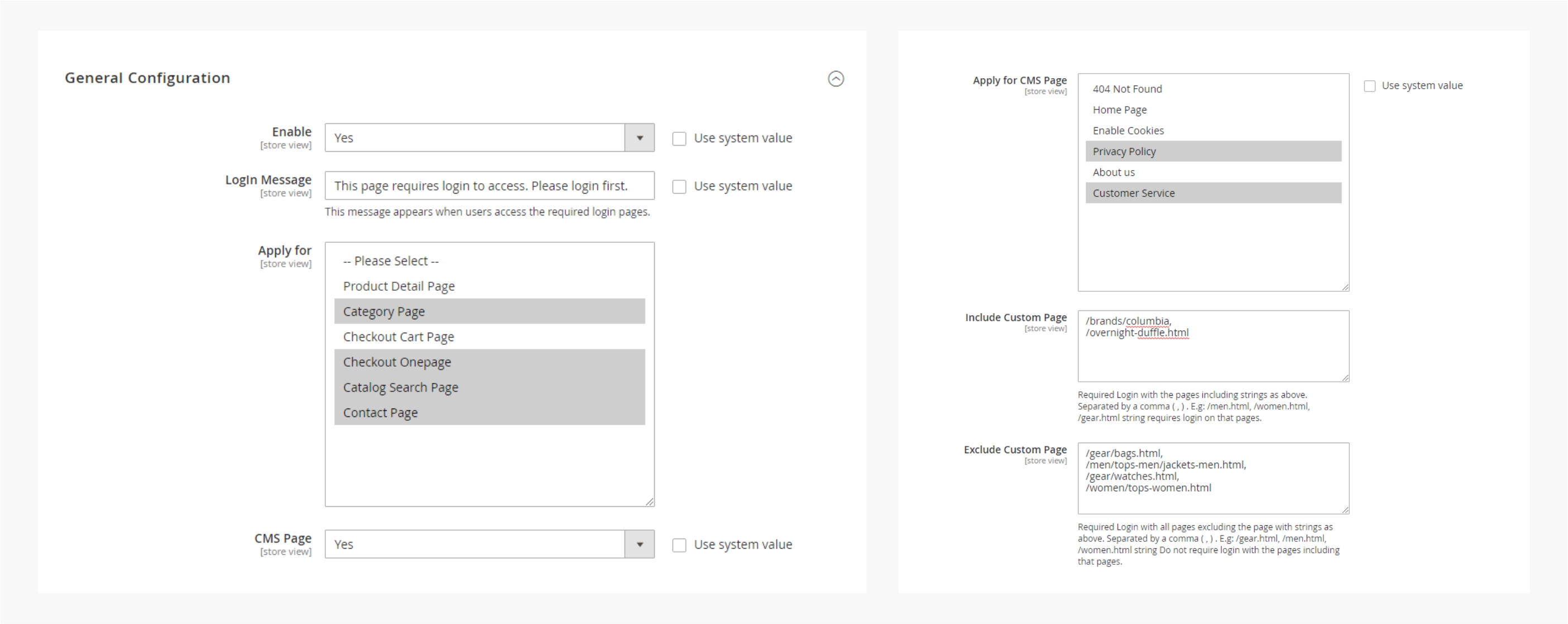 Multi-store configuration with a single installation