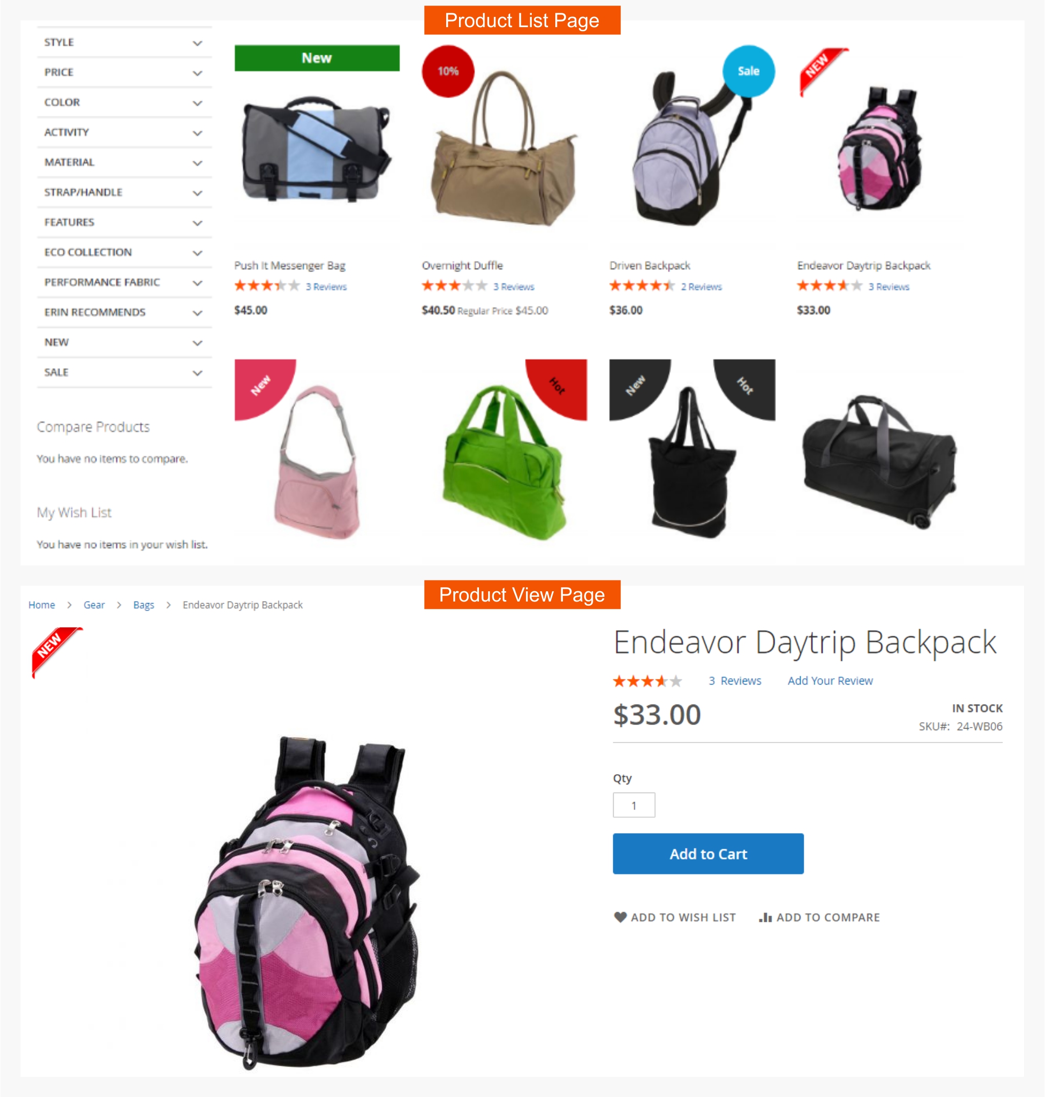 Display Product Labels on Frontend