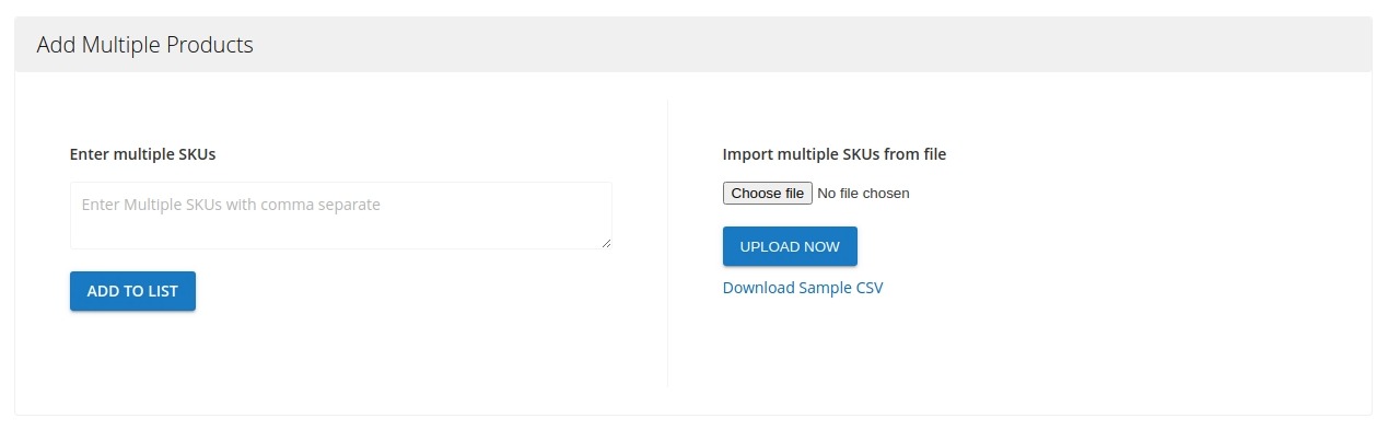 Add Multiple Products
