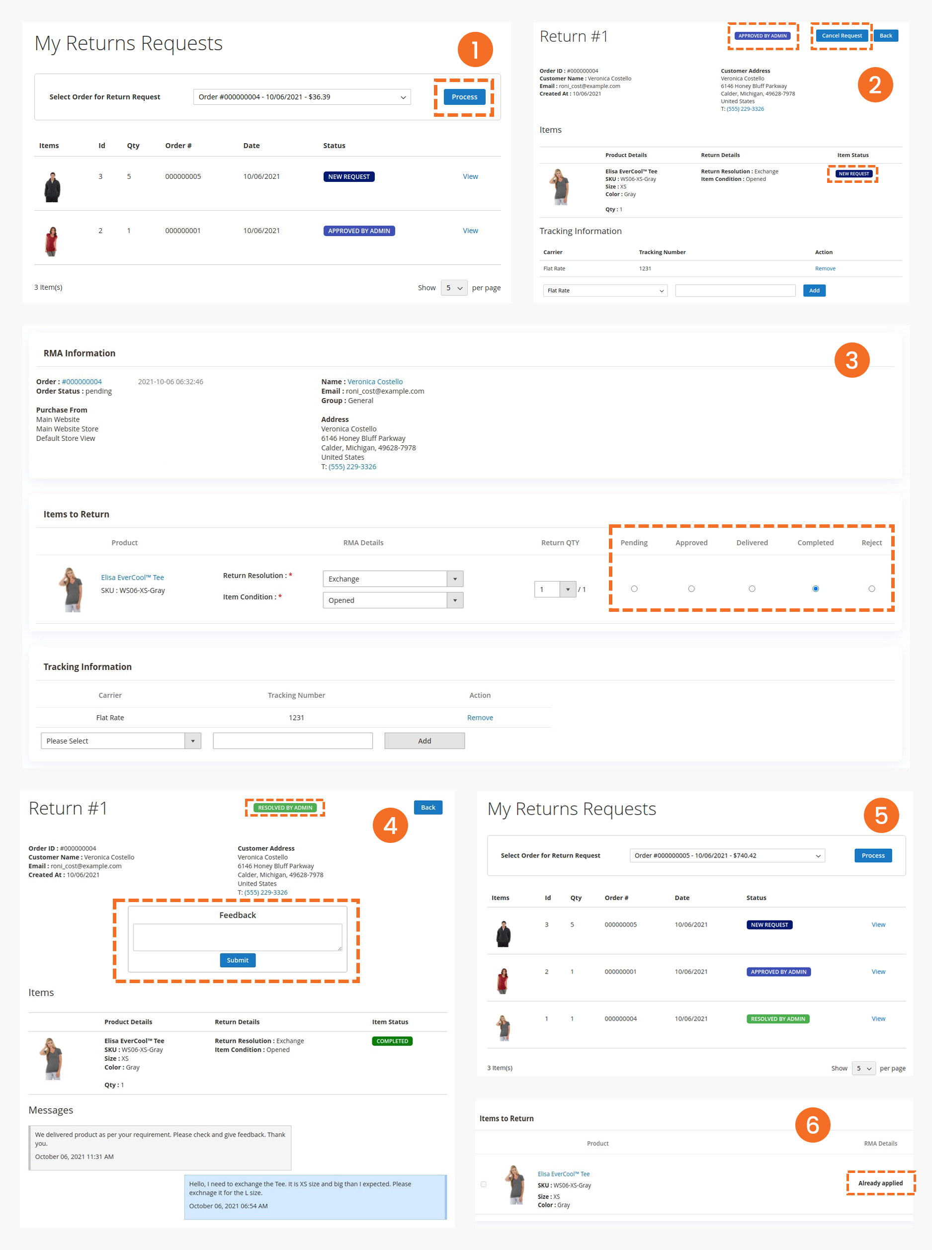 Create Returns Requests