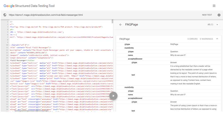 FAQs with structured data