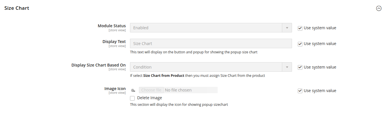 Facilitates admin to customize the extension