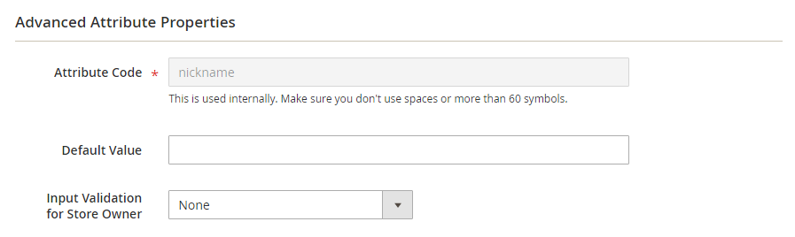 Advanced Attribute Properties Advanced Attribute Properties