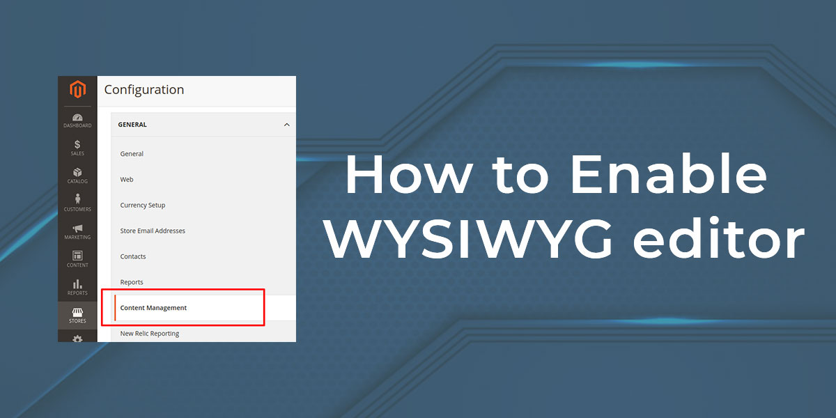 How to Enable WYSIWYG editor