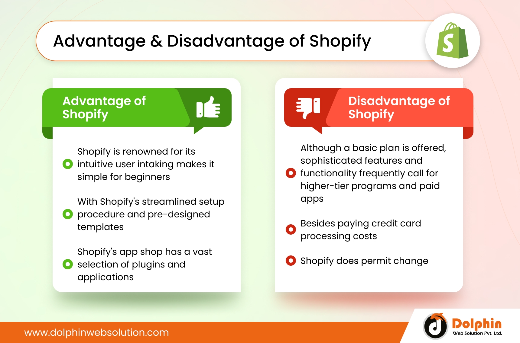 Shopify advantages and disadvantages