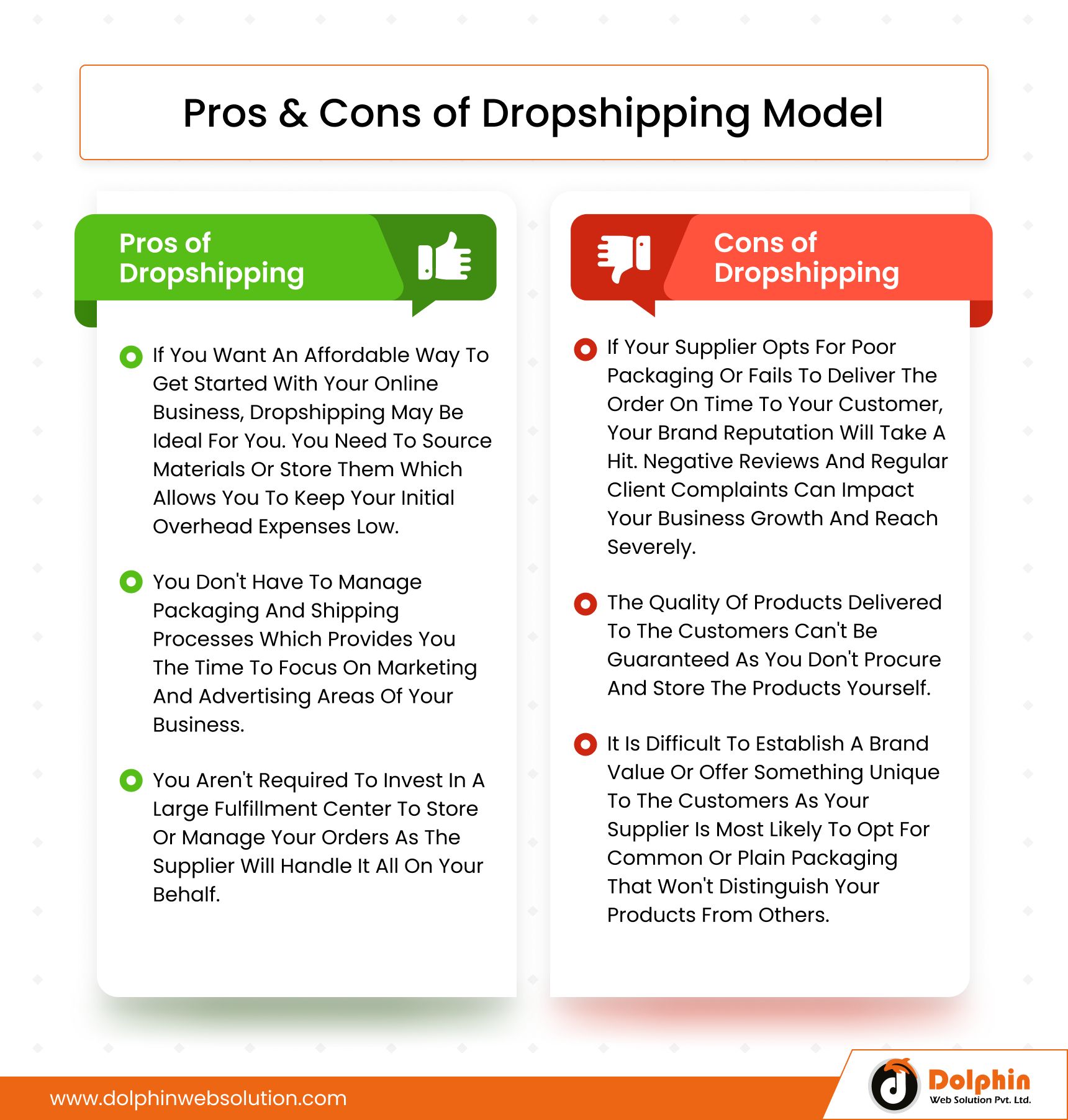 Pros And Cons of Dropshipping