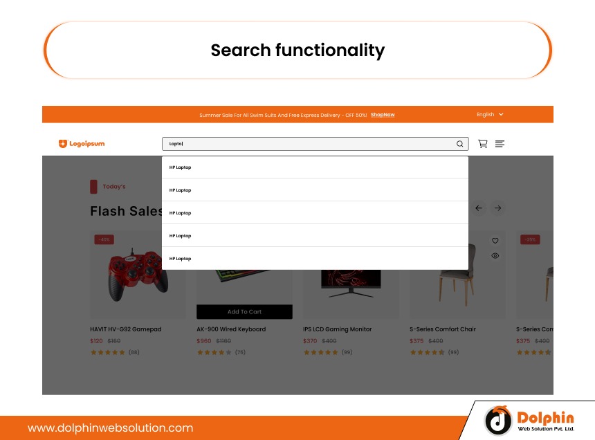 Search functionality