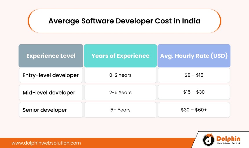 Average Software Developer Cost in India